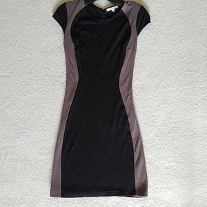 Red Haute Black & Grey Bodycon Mini Dress Size S